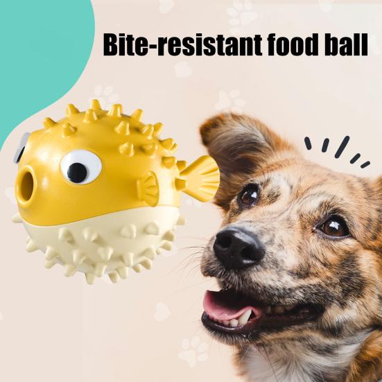 Hundespielzeug Tumbler Undichte Lebensmittel Ball Interaktive Waschbar Cartoon Fisch Form Zähne Reinigung Haustier