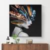 Portrait Art Canvas Paintings On The Wall Posters And Prints Girl with Feather Canvas Prints Home Wall Decorative Pictures