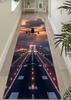 Tapis de piste Couloir d'aéroport pour compagnies aériennes Piste Avion Amoureux d'avions Tapis de jeu au sol pour salon Chambre à coucher Décoration Tapis de maison