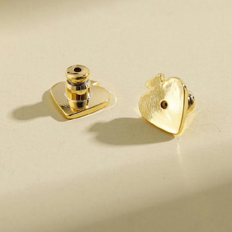 4 Pieces Safe Lock Earring Backs Locking Earring Backs Earring Plugs Heart Shaped Earring Backs Ear Jewelry Accessories