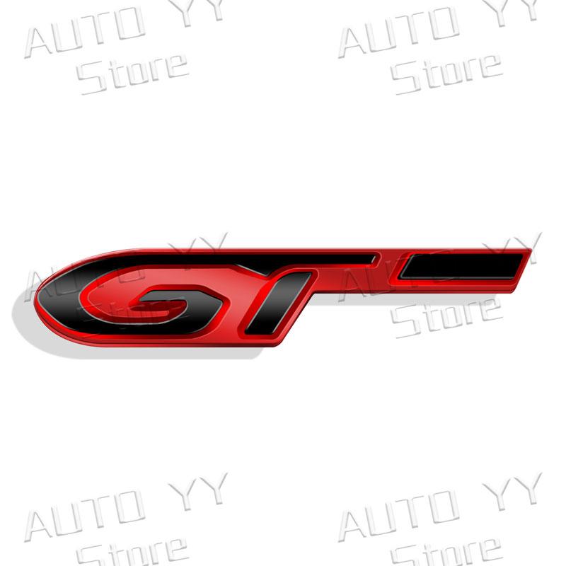 Emblema Logo Metallo 3D GT Adesivo Distintivo Carrozzeria Lato Posteriore Bagagliaio Per 308 408 508 2008 3008 5008 206 GT RCZ