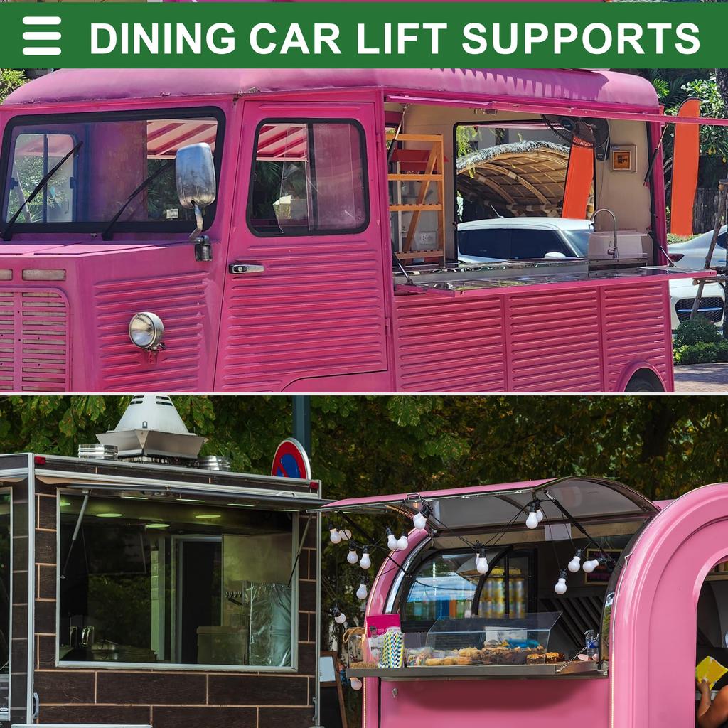 Motoforti Universal Lift Support Window Lid Toolbox Gas Strut Springs 15"/380m 90lbs/400N/40kg Red, Set of 2