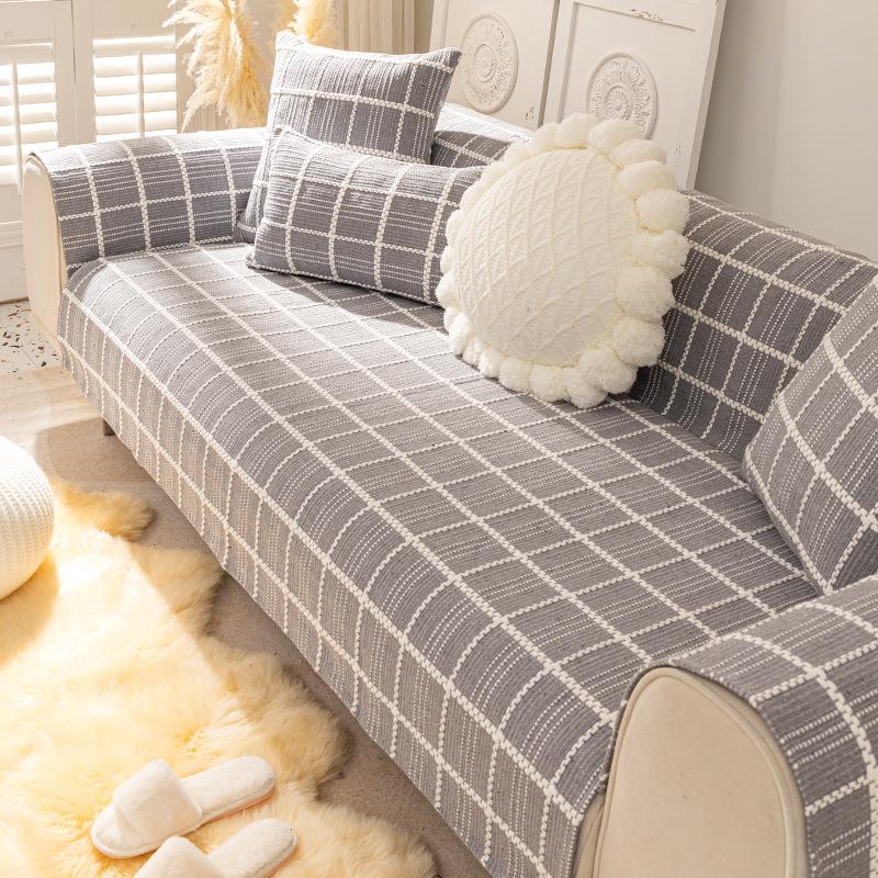 Sofa Cushion, Cotton And Linen, Universal In All Seasons, Non-Slip And Simple  New Cover, Cushion, Cover Towel, Small And Fresh Foreign Air