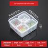 Rectangular Plastic 4-Compartment Food Storage Box