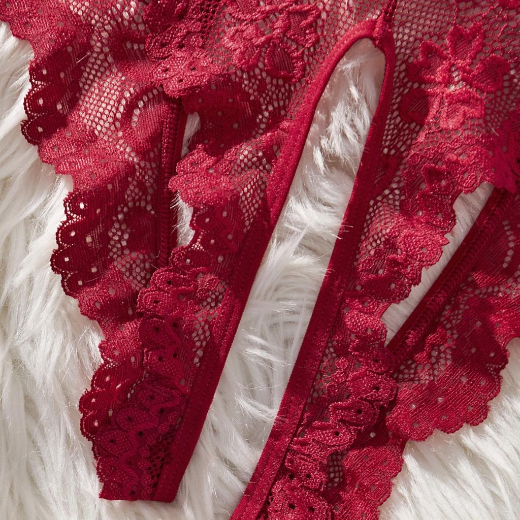 Sexy perspective seduction erotic lace open onesie erotic underwear
