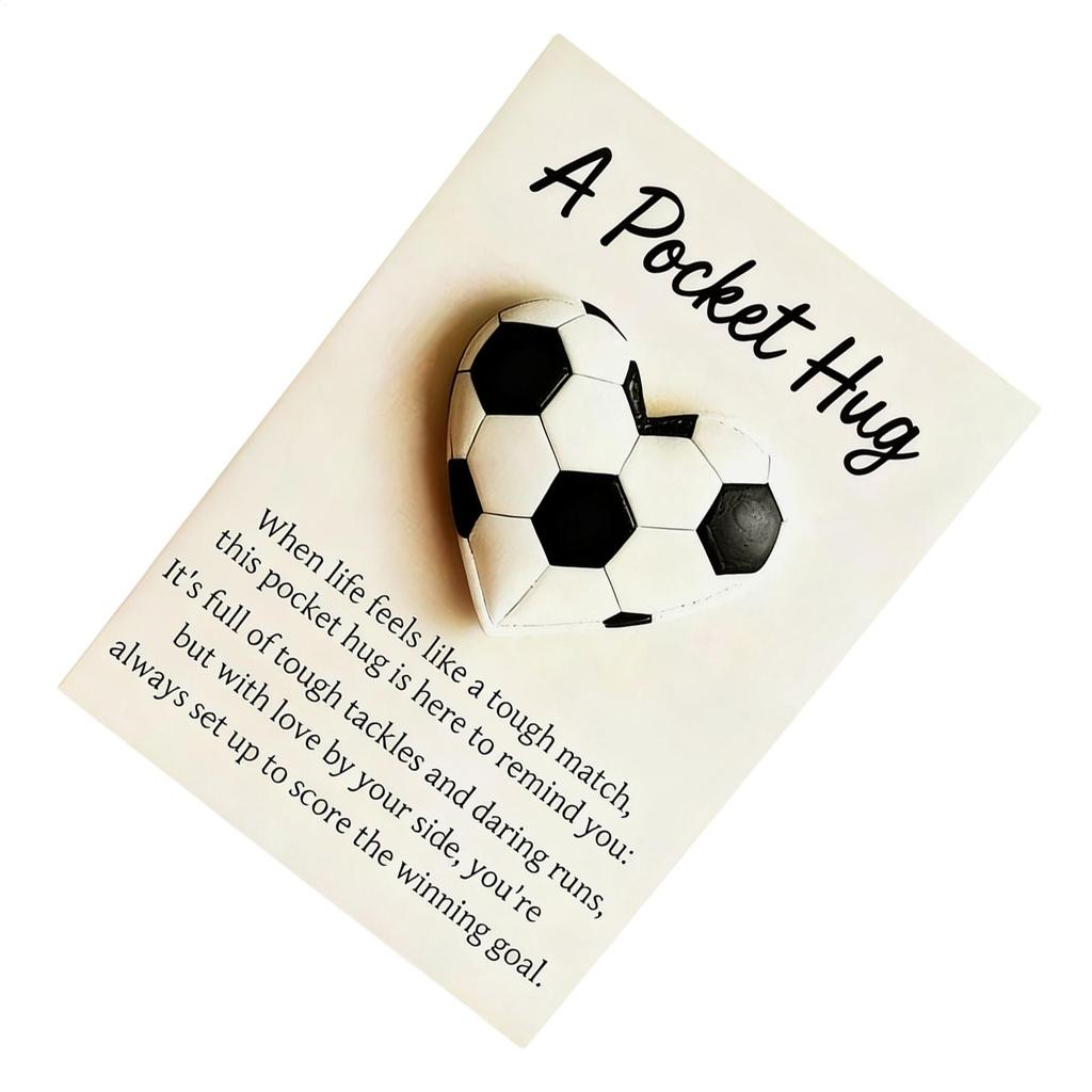 Note Cards Portable Soccer Shape Pendant Funny Greeting Card For Travel Wallet Training Home Friends Family Holiday Birthday
