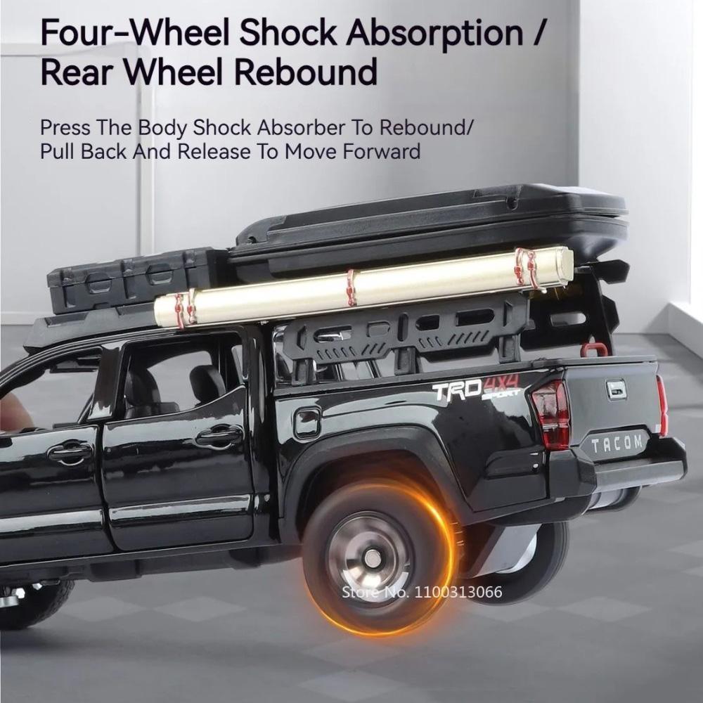 1:32 Scale Tacoma RAM Mammoth 6x6 Cars Model Toys Wheel Pull Back Miniature SUV Doors Opened Off-road Vehicle Educational Toys