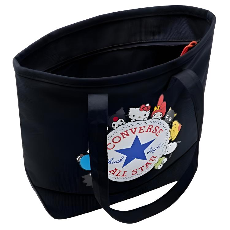 Converse X Sanrio Collaboration 24L Simple Versatile Cotton Tote Bag Women tote bags Black WA5872-023
