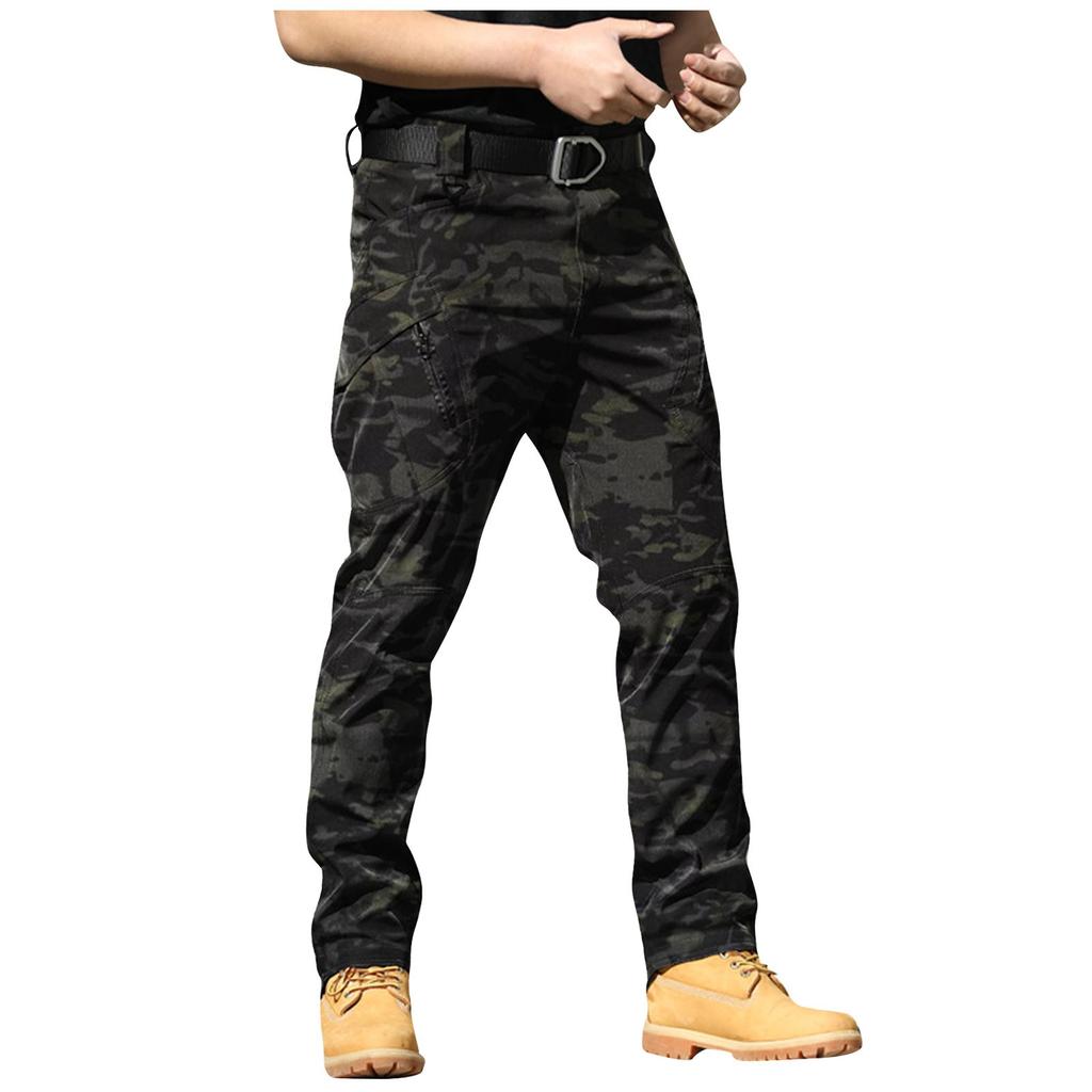 Men's Tactical Waterproof Pants, Outdoor Hiking Cargo Pants with Multi-Pockets, Lightweight Durable Work Trousers