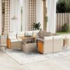 Vidaxl 9-Cz. Garden Furniture Set With Cushions, Beige, Poly Rattan