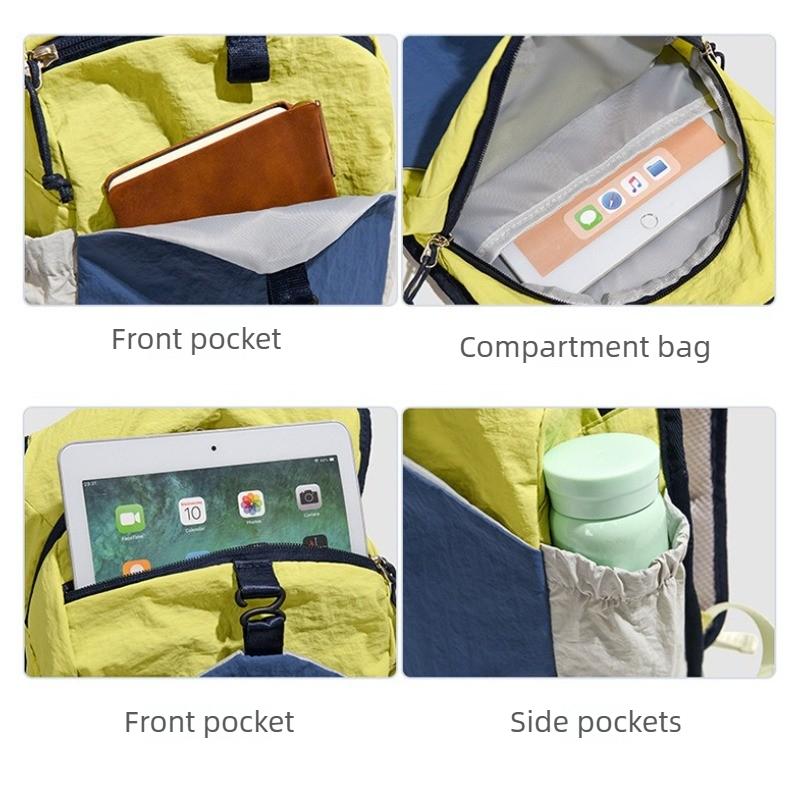Large Capacity Color-blocking Multi-functional Backpack Lightweight for Outdoor Cycling Camping Hiking Fitness & Casual Trips