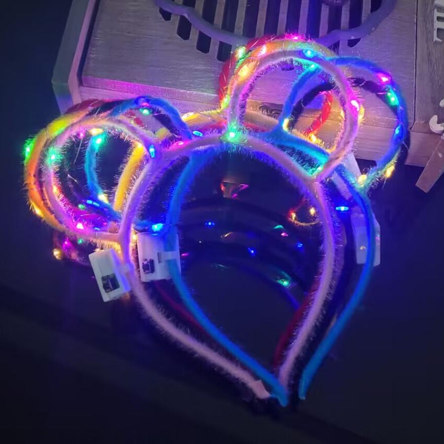 10/20/30 stuks Led Glow Kat Konijnenoor Hoorn Haarbanden Licht Op Knipperend Hoofdband Vrouwen Meisje LED Neon Verjaardag Bruiloft Feestartikelen 20pcs