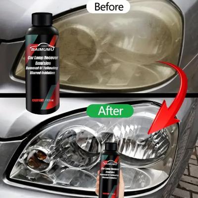 3.38 Oz Car Headlight Repair Kit - Clear Coat To Repair Oxidation, Yellowing and Scratches