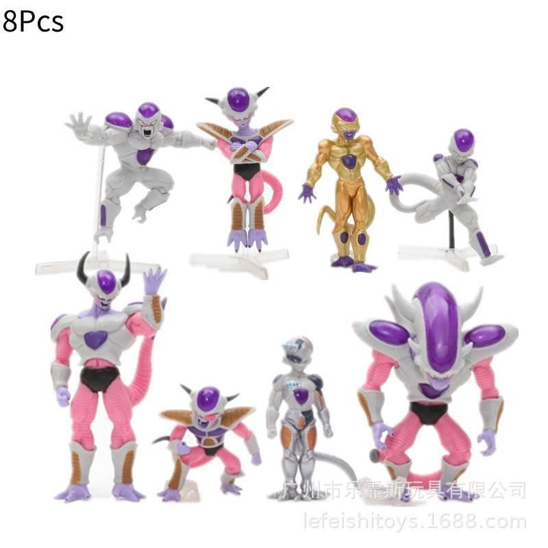 

8 Dragon Ball Full Form Frieza Action Figures Vegeta Cell Broly Toy Models