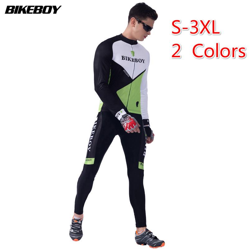 long sleeve pro bike bib pants set 