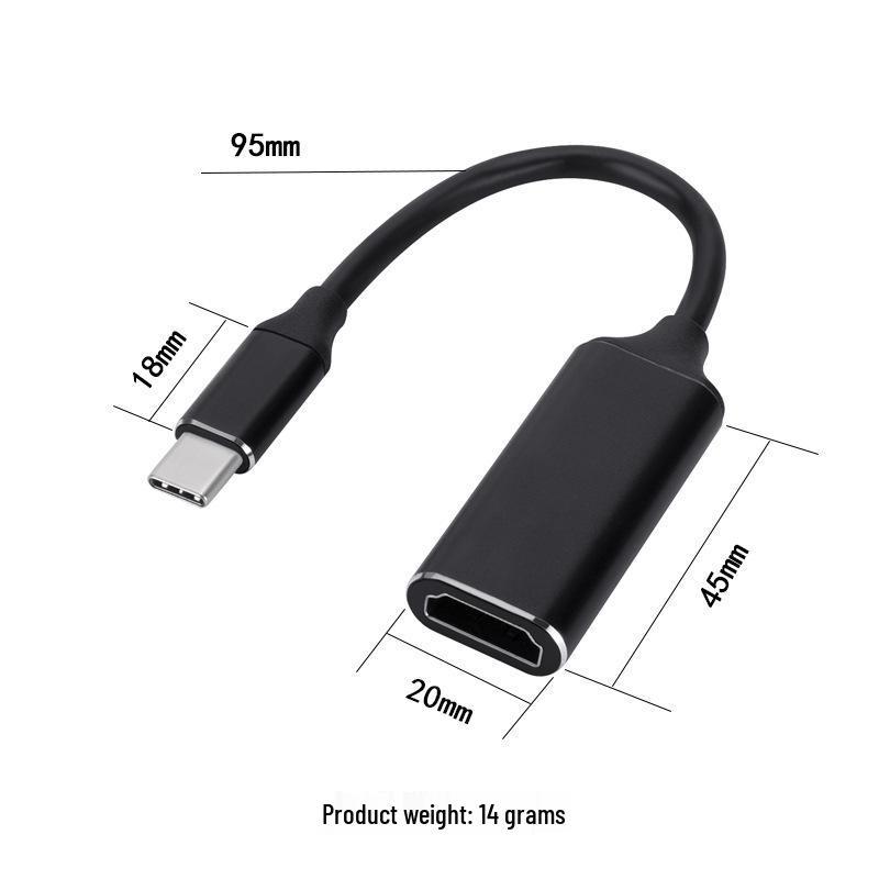 Aluminum Alloy Type-C To HDMI 4K Adapter Cable for Mobile & Computer Screen Conversion
