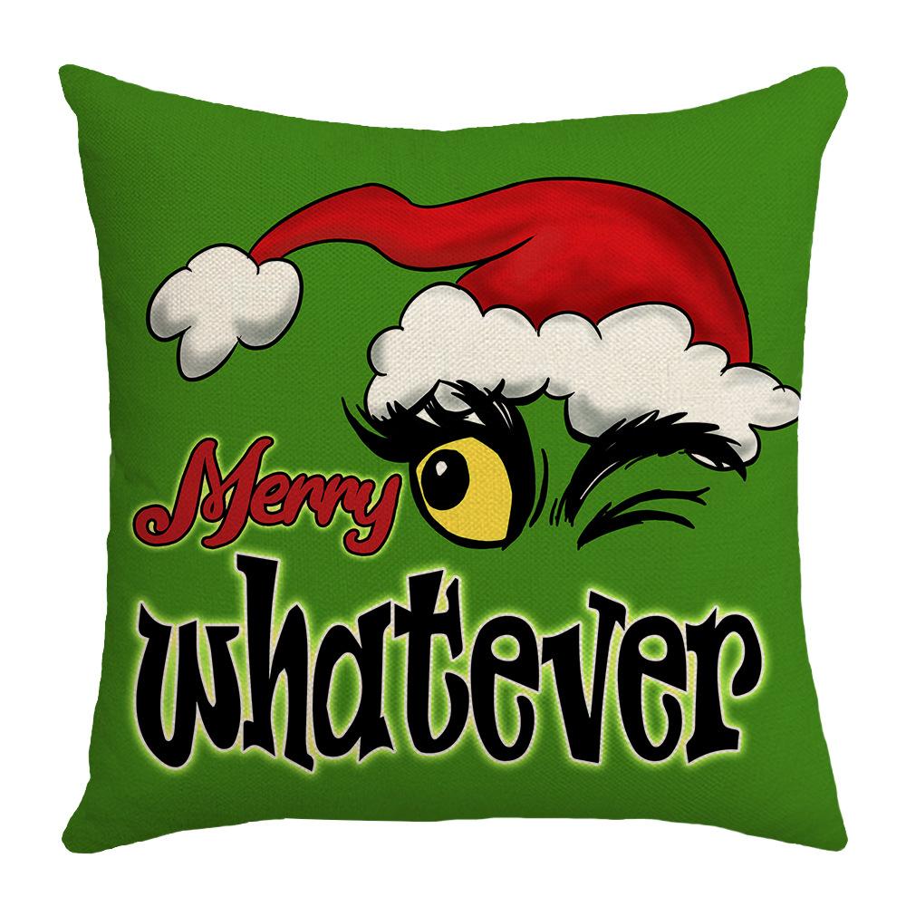 New Christmas Pillow Cartoon Santa Hat Striped Polka Dot Home Cushion Pillow Case