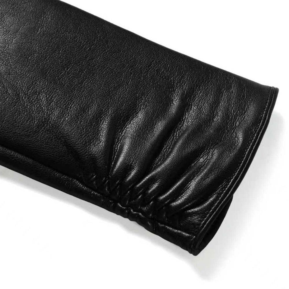 PU Leather Women's Gloves Fleece Lined Winter Warm Gloves Five Finger Gloves Driving Activity