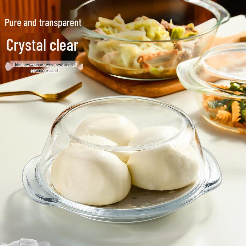 Heat-Resistant Microwave Safe Glass Bowl and Ceramic Steaming Dish Collection