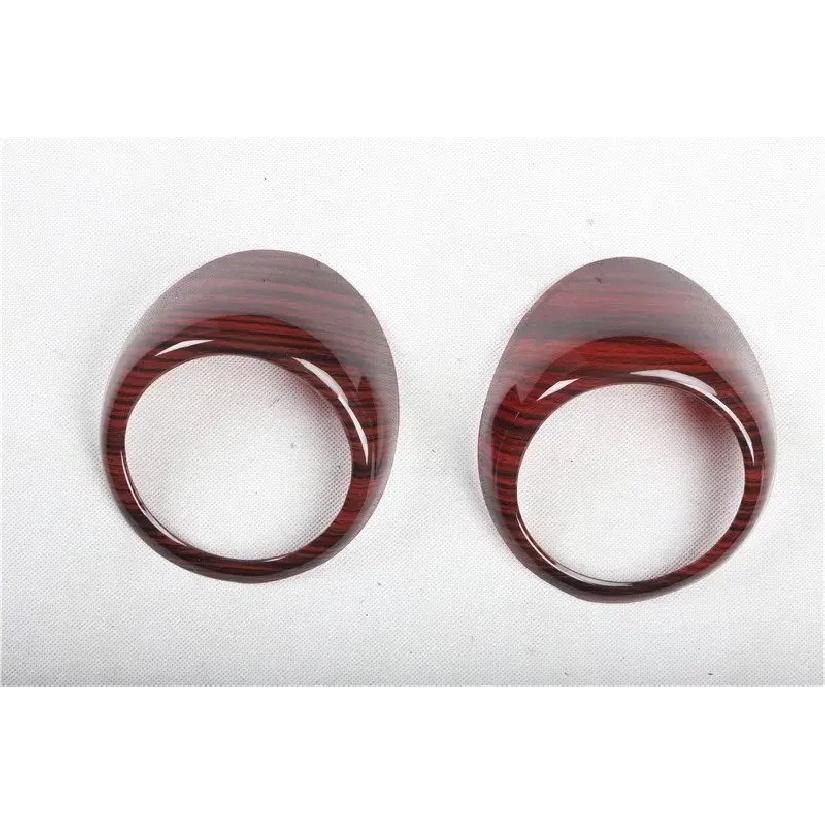 2Pcs Carbon Fiber ABS Car Dashboard Side Air Outlet Vent Panel Cover Trim Sticker Fit for Mazda 3 (2011-2015)