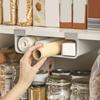 Wall-Mounted Cling Film Organizer Plastic Tinfoil Storage Space-Saving Kitchen Accessory No-Punch Installation