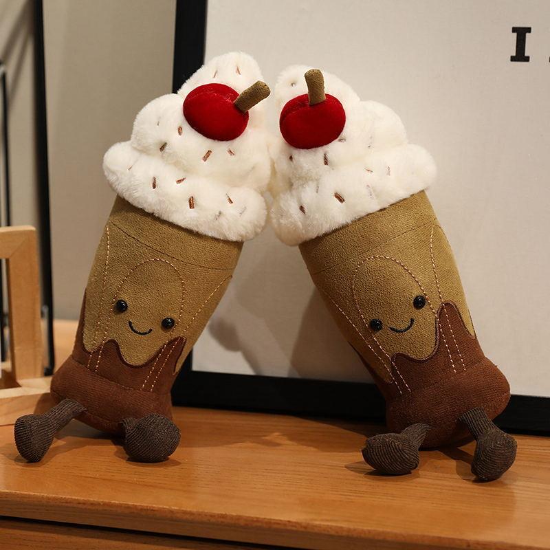 Cute Creative Cherry Milk Tea Cup Pillow Sleeping Rag Doll Doll Doll Plush Toy Birthday Gift Girl