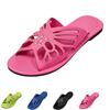 Summer women's flat bottomed butterfly shaped hollow rhinestone slippers
