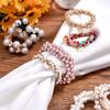 Elastici per capelli in cristallo Boho Elastici per capelli Scrunchies Corde per capelli con perle Perline Supporti per coda di cavallo Accessori per capelli per donne e ragazze
