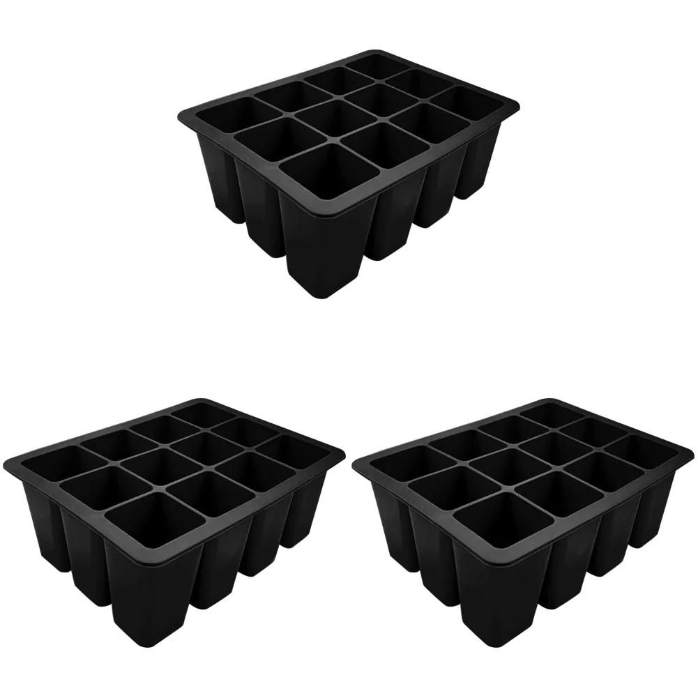 3-1PC Silicone Seed Trays 12 Holes Cell Propagator Growth Thickening Seedling Start Growth Tray For Greenhouse Seed Starter Tray