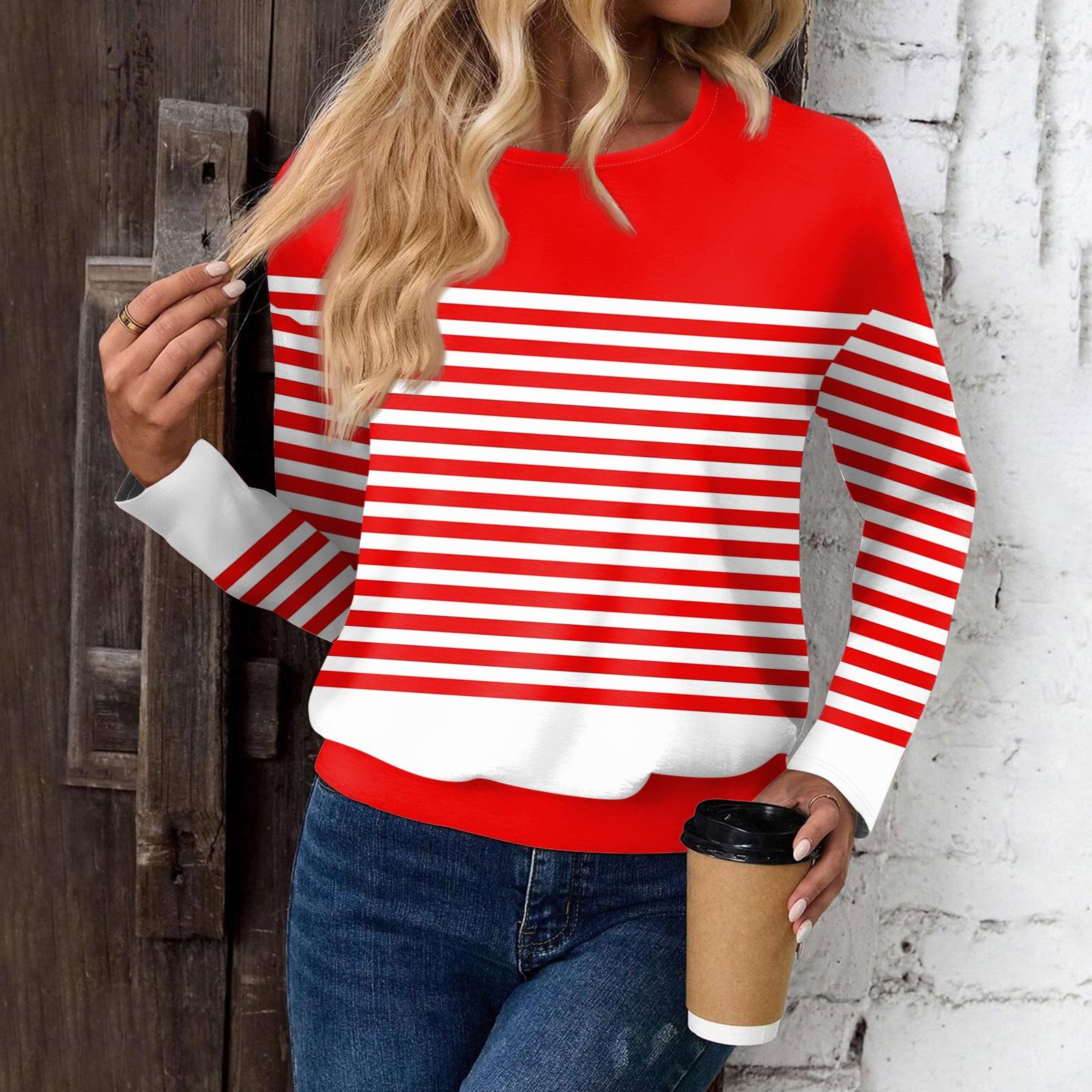 

Женский модный повседневный топ с длинными рукавами и принтом, открытыми плечами и круглым вырезом S