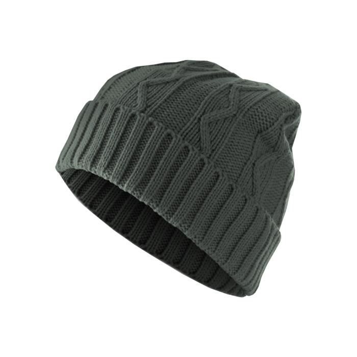 Bonnet - MSTRDS - Cable Flap - Marron foncé - 100% Polyacryl - Doublé en polaire