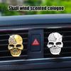 Auto Fragrance Tablets Halloween Car Vent Clip Air Fresheners Clip, Half Faux Diamond Skeleton Decorative Diffuser, Scent Aromatherapy for AC Outlet,