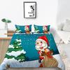 Quilt Cover Pillowcase Two Or Three-Piece Set Christmas Gift Polyester Digital Printing