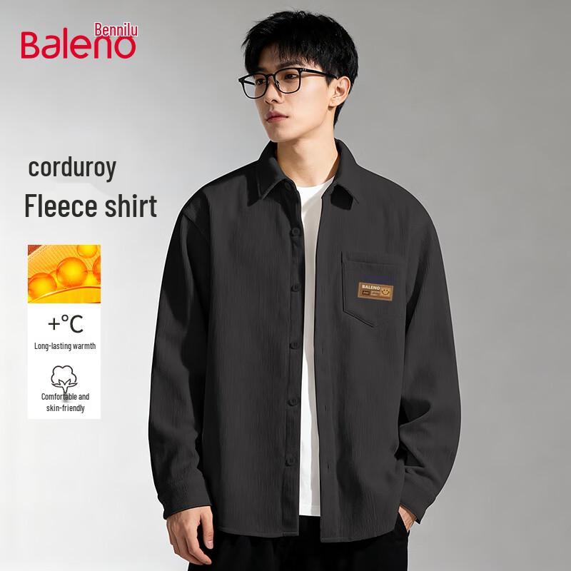 Baleno Men s Corduroy Fleece-Lined Long-Sleeve Shirt 3XL