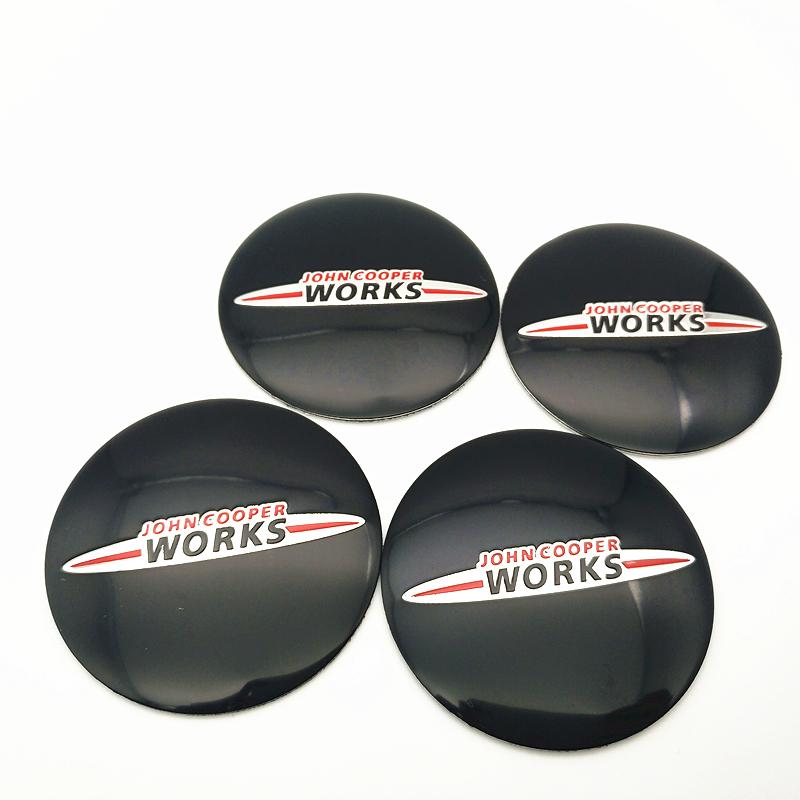 4 ks Pokličky Středů Koleček Auta Kryt Samolepka Pro JOHN COOPER WORKS Logo Pro MINI Cooper Clubman Cabrio Paceman R50 R52 jcw R55