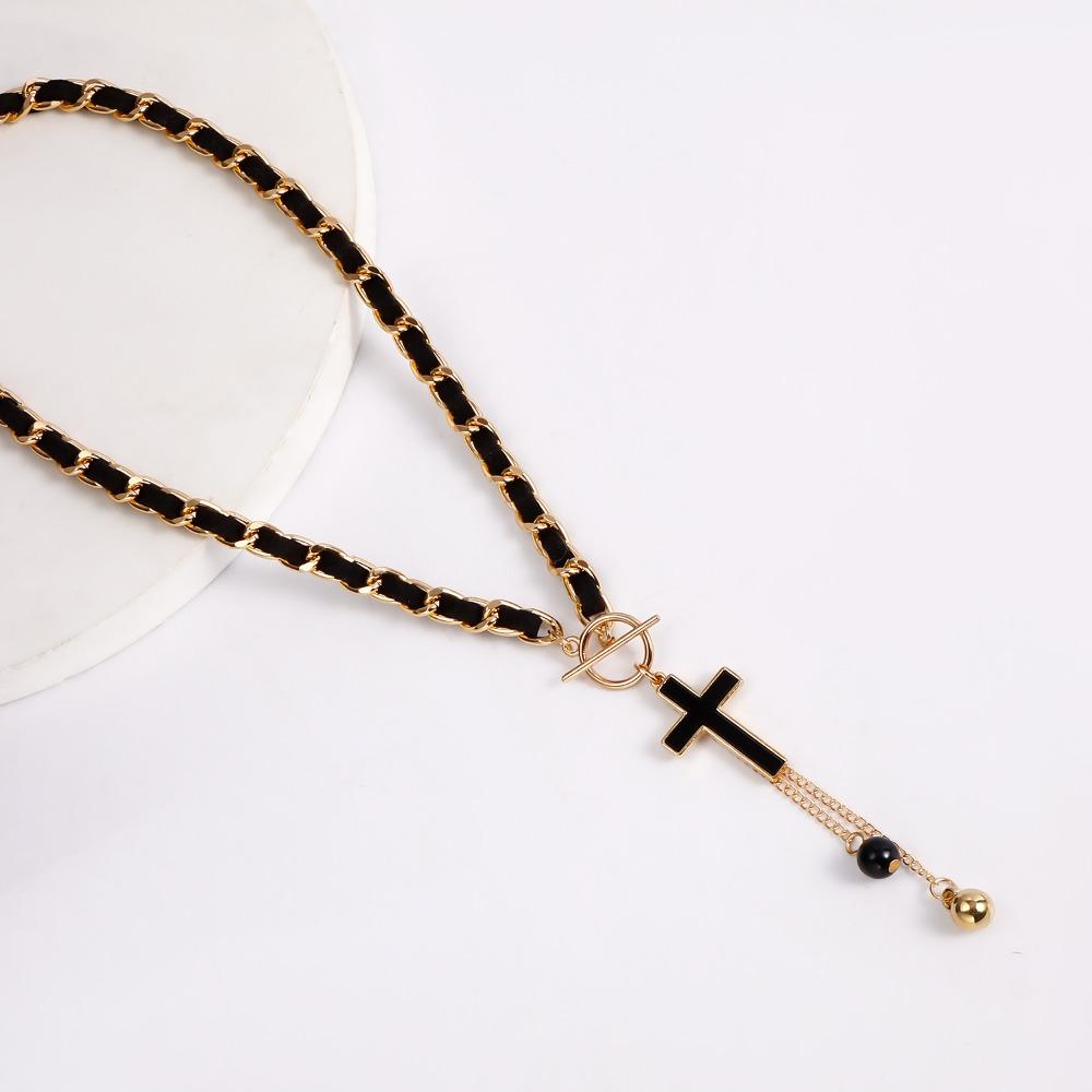 Black Flannel Wrapped Choker Zinc Zinc Alloy Star Tassel Necklace Chic Love Heart Fritillary Necklace Women