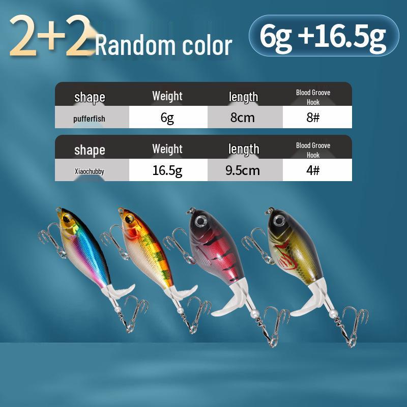 Floating Surface Tractor Lure for Freshwater Fish: Mandarin, Bass, Black Carp - Remote Casting Artificial Bait