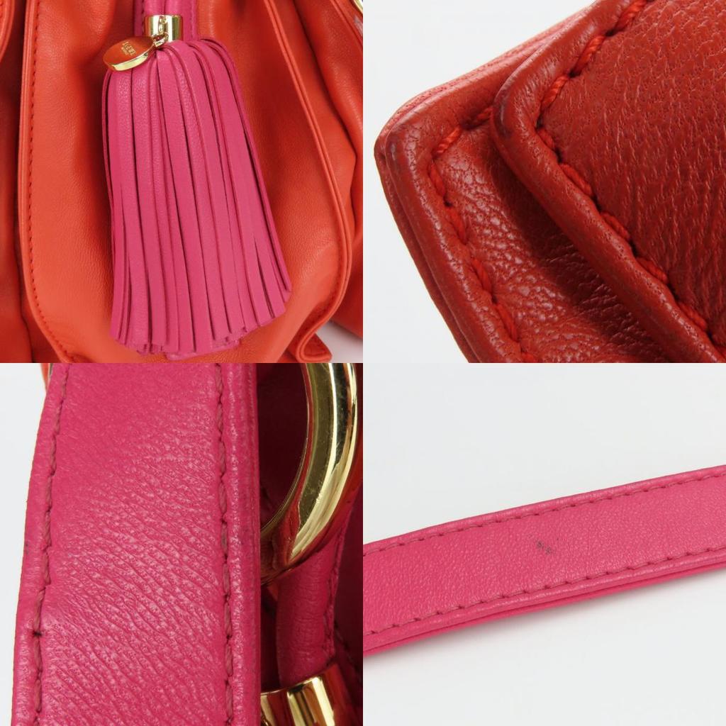 Used LOEWE Shoulder Bag flamenco Orange Shoulder