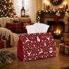 1pc Whimsical Festive Holiday Tissue Box - Snowman Reindeer Snowflake Bell Napkin Holder, Suitable for Rolls/Facial Tissues/Single Sheets, Multi-Funct