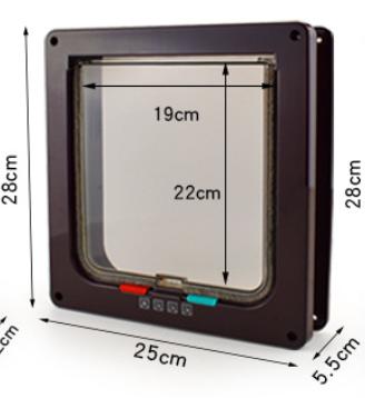 Pet door 4 Way Locking for Dog Cat Kitten Door Security Flap Door ABS Plastic Small medium Pet Cat Dog Gate Pet Supplies