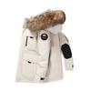 2025 Down jacket thickened couple workwear men's and women's mid-length with fur collar outdoor warm workwear style jacket cotton jacket