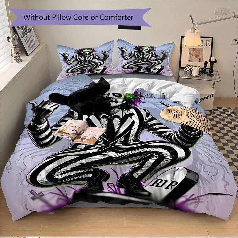 3pcs Beetlejuice Cover Set,Soft Comfortable Duvet Cover,Guest Room (1*Duvet Cover + 2*Pillowcases, Without Core) yy251024150