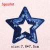 5Pcs/Lot Glitter Butterfly Bow Iron on Patches - Embroidered Patches on Clothes Bags Hats Jackets Decor