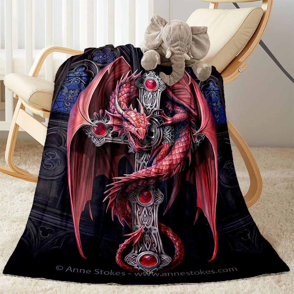 Gothic Style Blanket Soft & Cozy Great for Bedding Picnics Livingroom Four Seasons Multipurpose Digital Print Birthday Christmas Gift Blanket