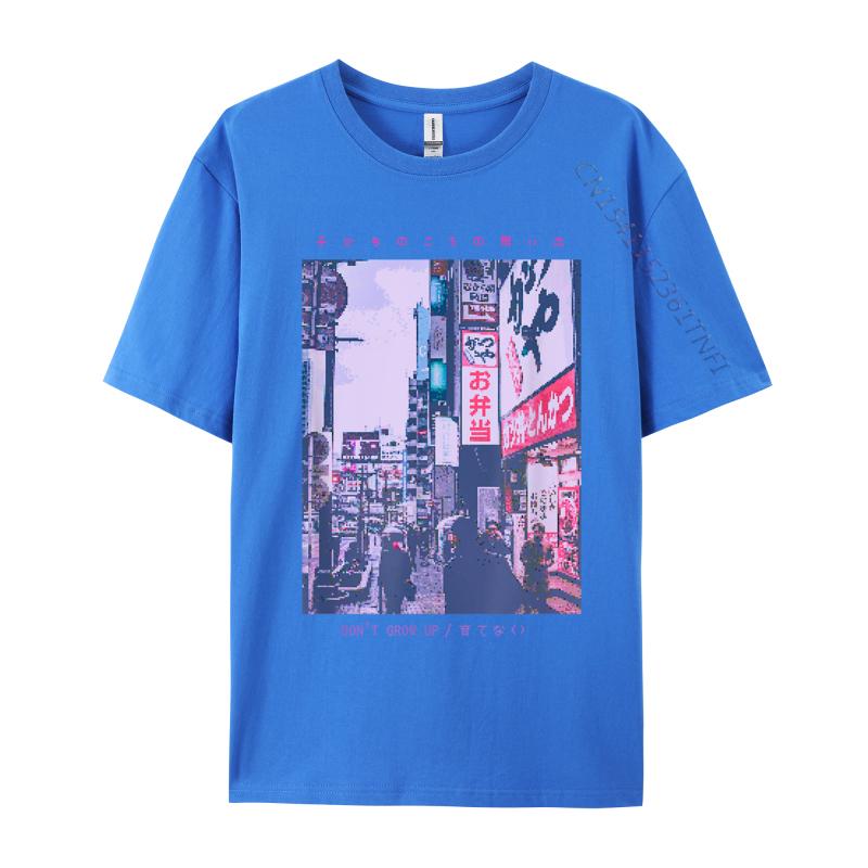 Japanese Retro Vibes Aesthetic Tokyo Fashion Tops Shirts Autumn Camisa Premium Cotton Unisex Tshirt Slim Fit