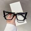 Oversized Cat Eye Glasses Women Trendy Vintage Blue Light Blocking Eyewear Brand Design Chic Non-prescription Eyeglasses