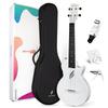 ENYA NOVA UE PRO Carbon Fiber Ukulele Kit with AcousticPlus Includes Ukulele and White Fluorocarbon Replacement Tenor-Size Pickup. Case, Strap, Capo,