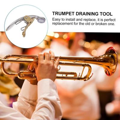 B Flat Trumpet Spit Valve Drain Key Assembly Stable Wear Resistant Instruments Accessory