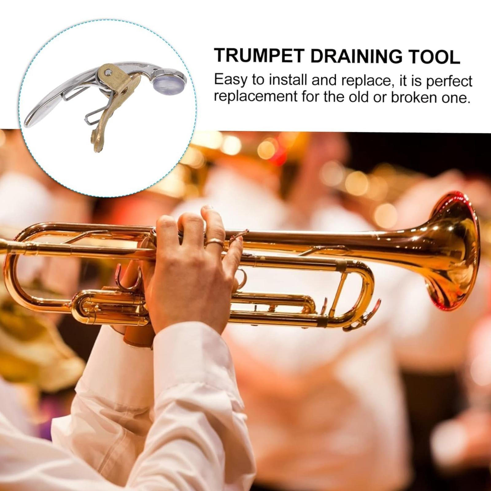 B Flat Trumpet Spit Valve Drain Key Assembly Stable Wear Resistant Instruments Accessory L