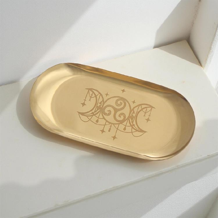 Pentacle Tray Jewelry Storage Tray Oval Tray Napkin Tray Candle Holder Tray for Coffee Table Room